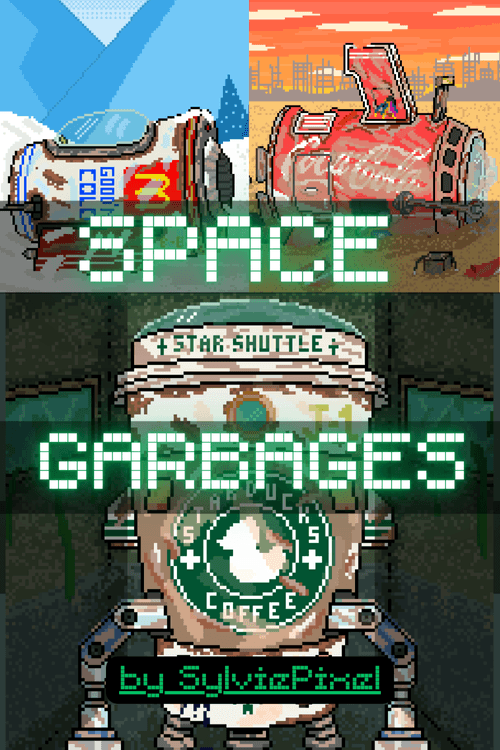 SPACE GARBAGES - Pixel Art by SylviePixel