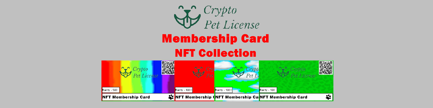 Crypto Pet License Membership Card