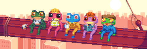 Pixel Frogs