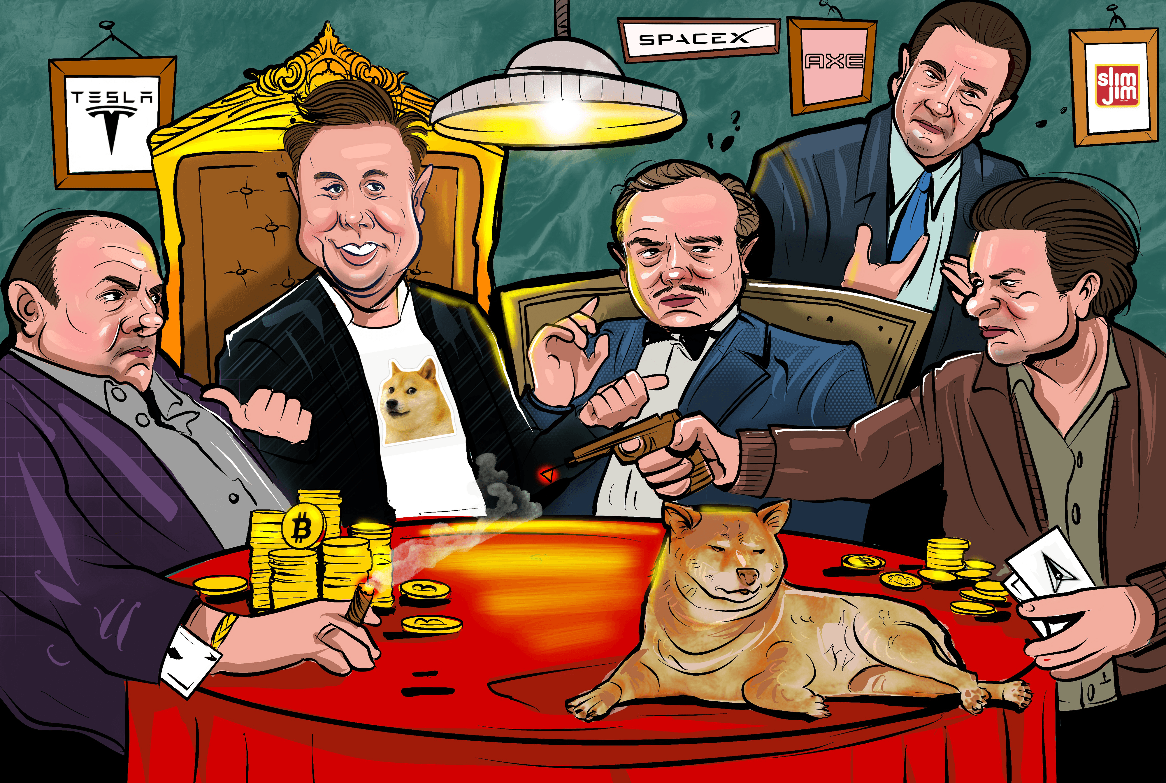 Crypto Sitdown with Dogefather Elon Musk, Tony Soprano, the Godfather and Good Fellas 1