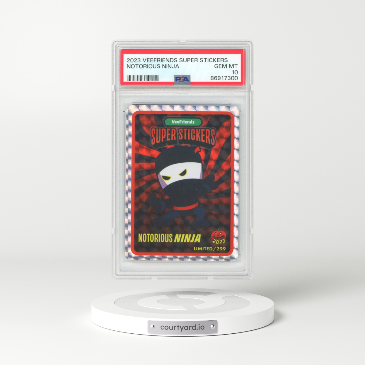 2023 Veefriends Super Stickers Notorious Ninja (PSA 10 GEM MINT)