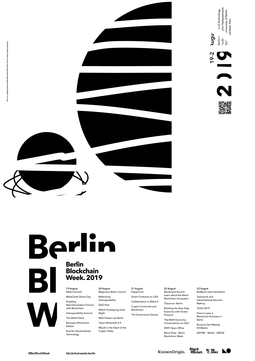 PlAkat Two. Unofficial Berlin Blockchain Week Poster