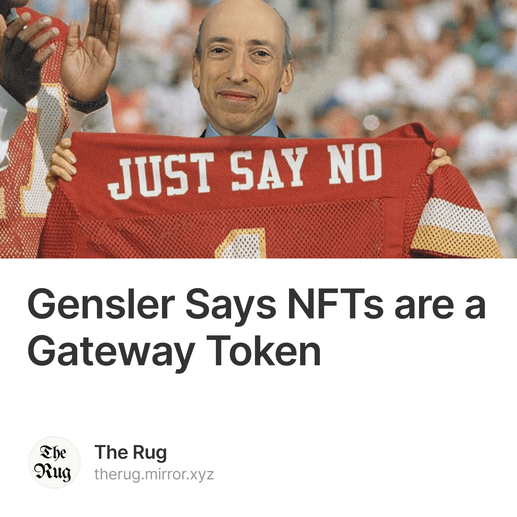 Gensler Says NFTs are a Gateway Token 3/99