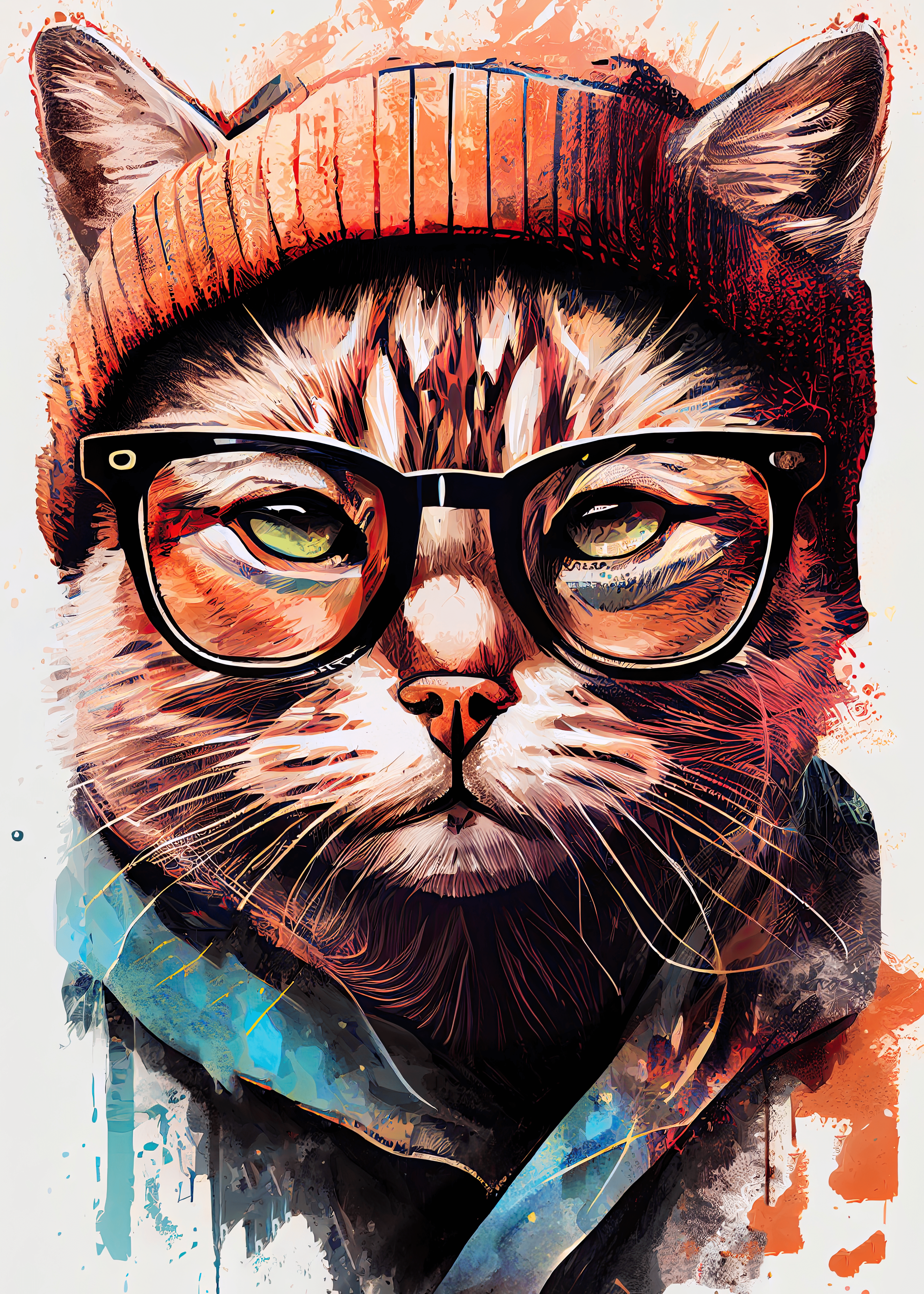 Hipster cat Rufus