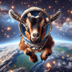 Goat in space collection image