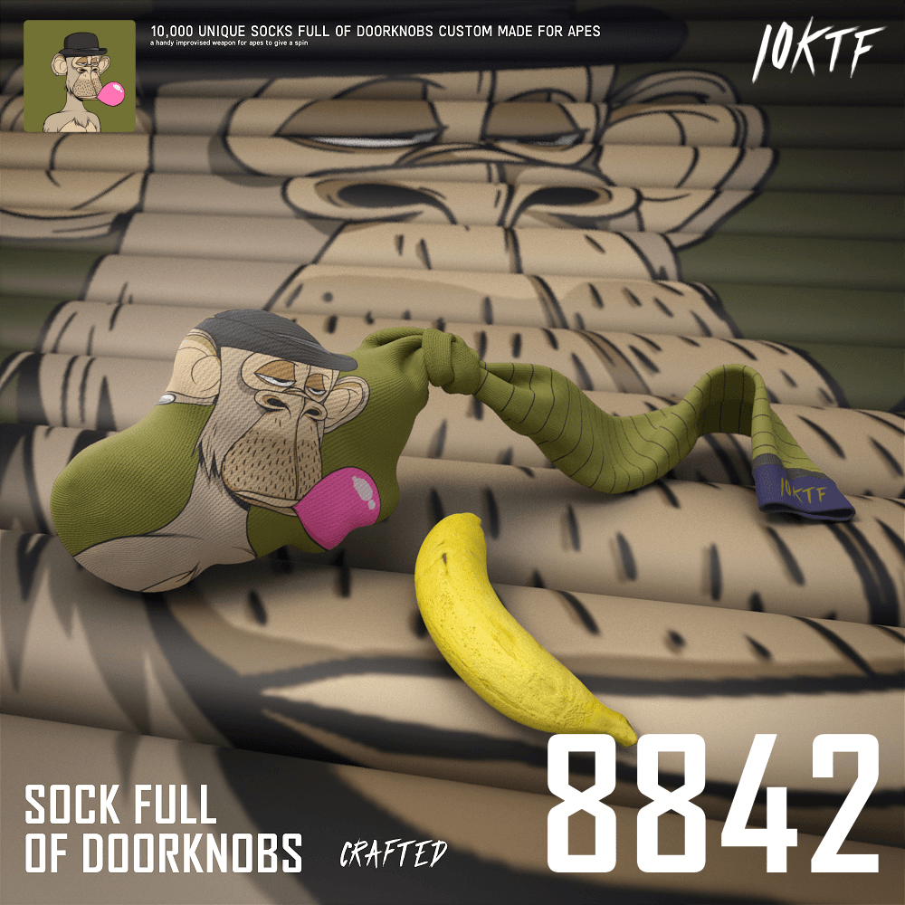 Ape Sock Full of Doorknobs #8842