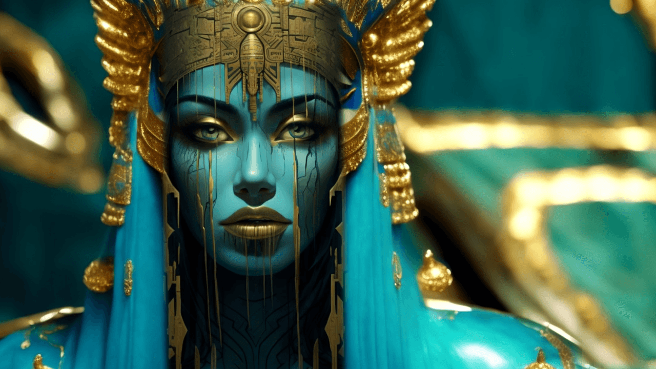 Egyptian Goddess 4 Portrait NFT By Deekstar