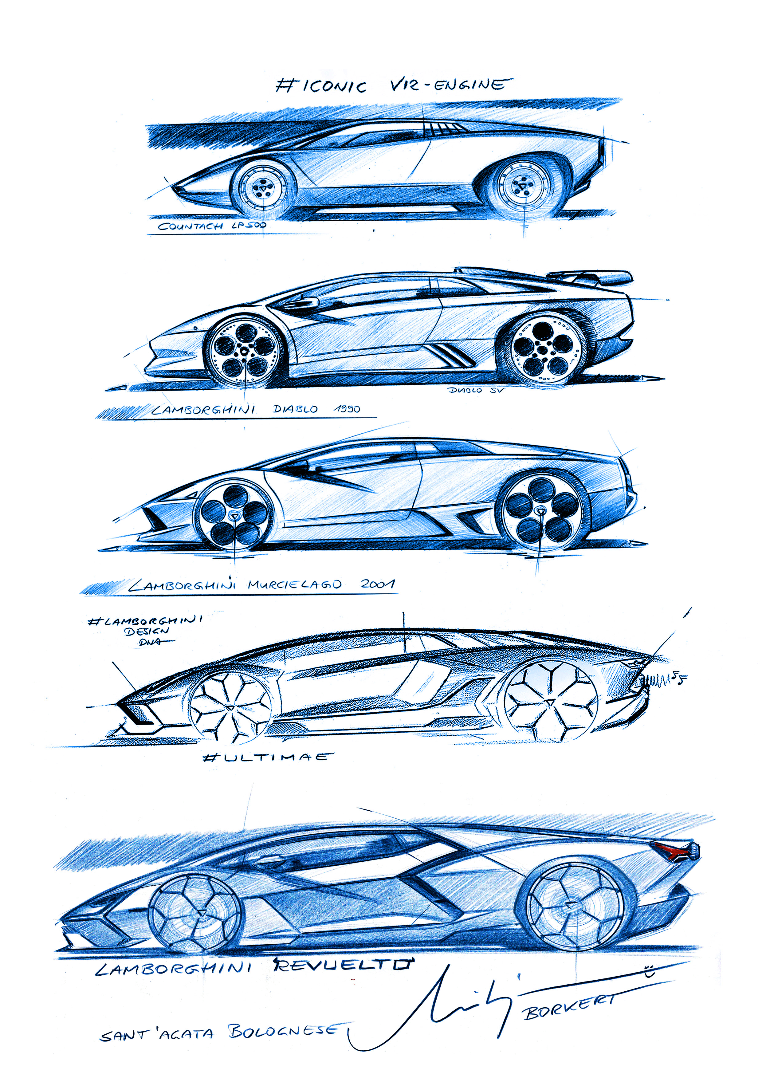 Lamborghini #Iconic V-12’s – Blue
