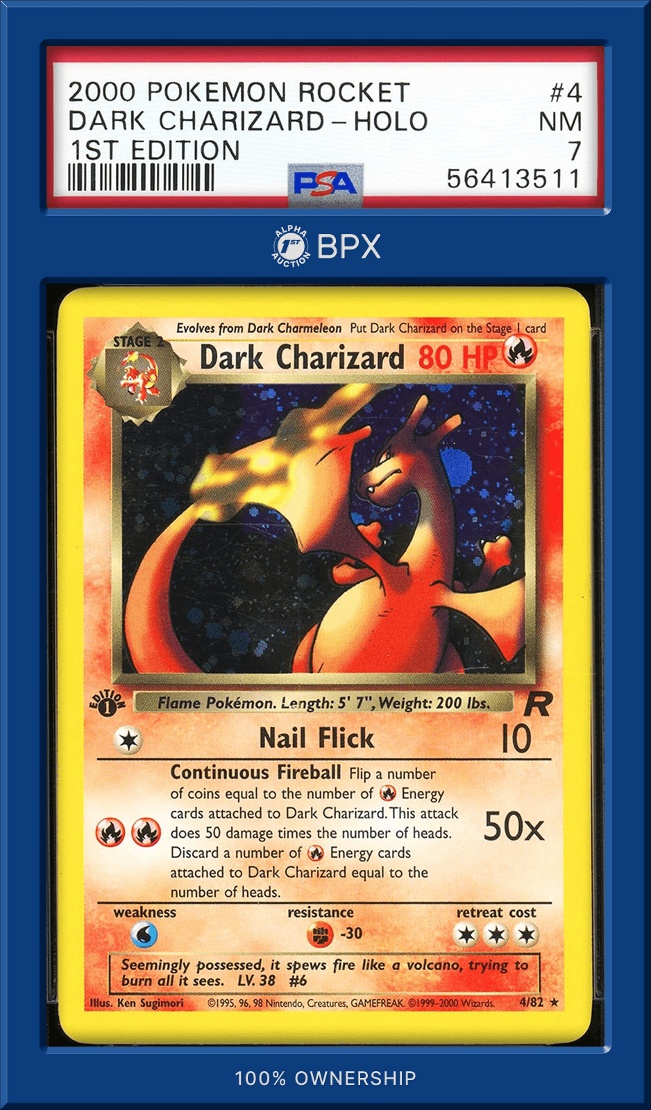 2000 Pokémon Dark Charizard - PSA 7 (Cert: 56413511)