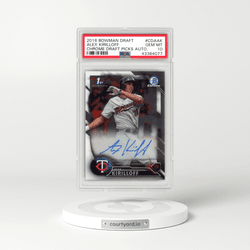2016 Bowman Draft Chrome Draft Picks Autographs #CDAAK Alex Kirilloff (PSA 10 GEM MINT)