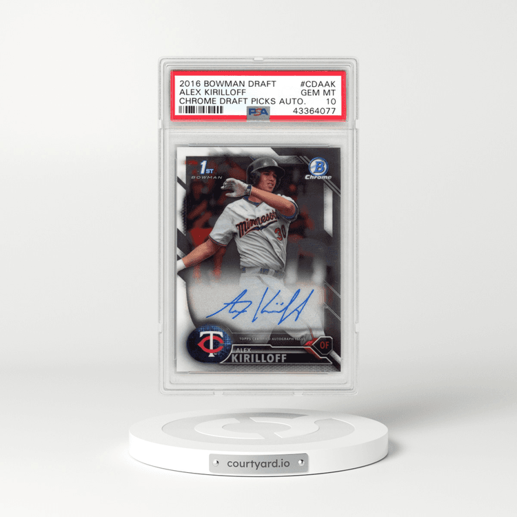 2016 Bowman Draft Chrome Draft Picks Autographs #CDAAK Alex Kirilloff (PSA 10 GEM MINT)