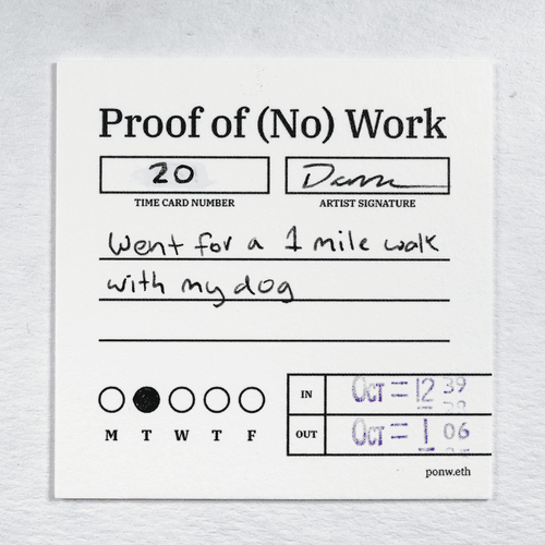 Proof of (No) Work - ponw.eth 20