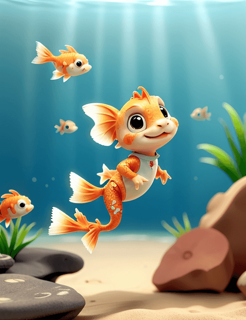 baby goldfish.