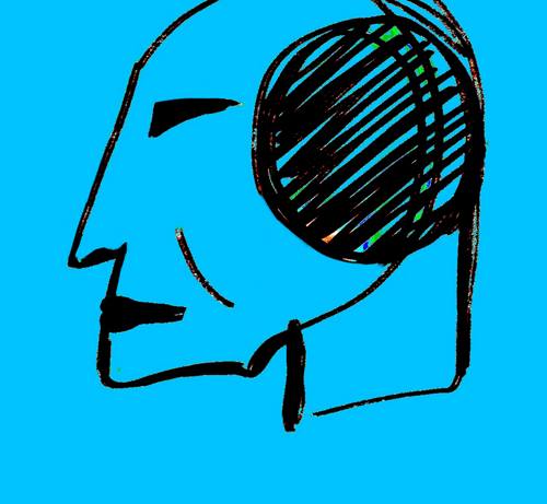 Skull blue