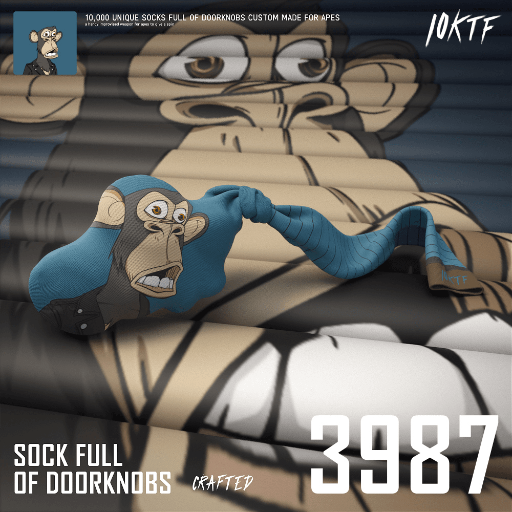 Ape Sock Full of Doorknobs #3987