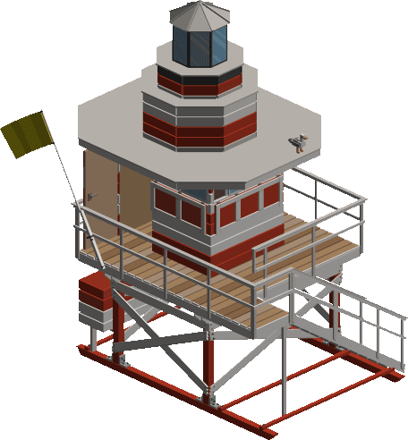 Red Lifeguard Tower
