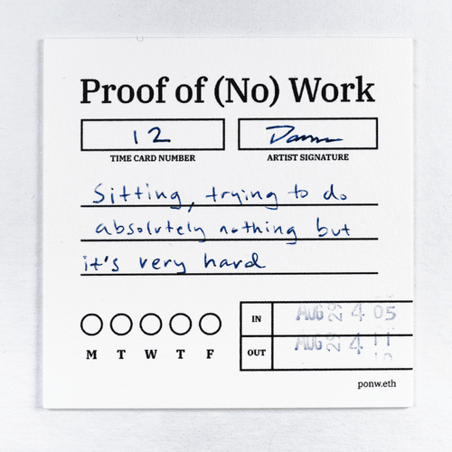 Proof of (No) Work - ponw.eth 12