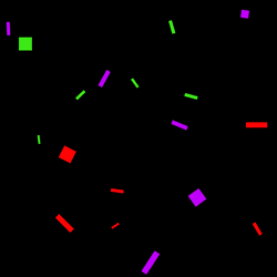 Composition of colorful particles on black collection image