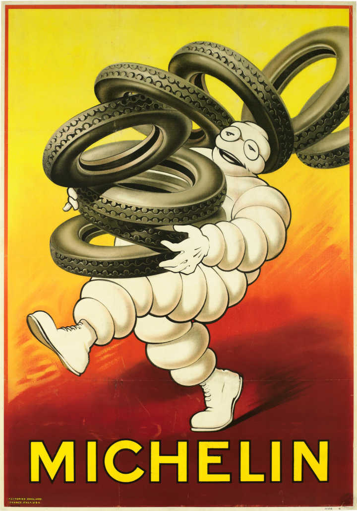 1927 - Bibendum et la pile de pneus