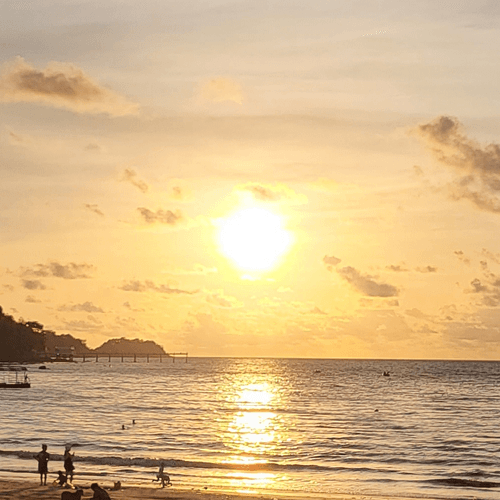 Sunset over the Sea