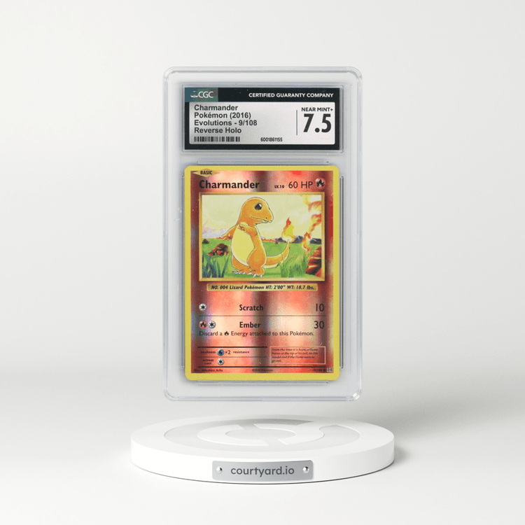 2016 Evolutions #9/108 Charmander - Reverse Holo (CGC 7.5 NM+)