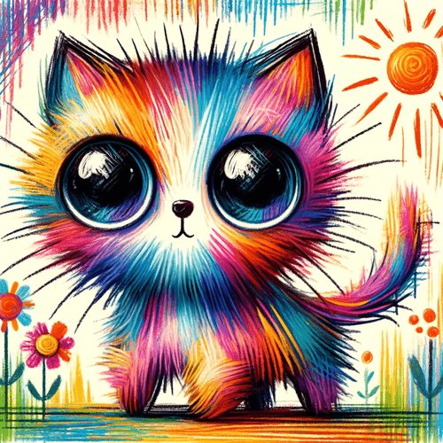 colorful cats