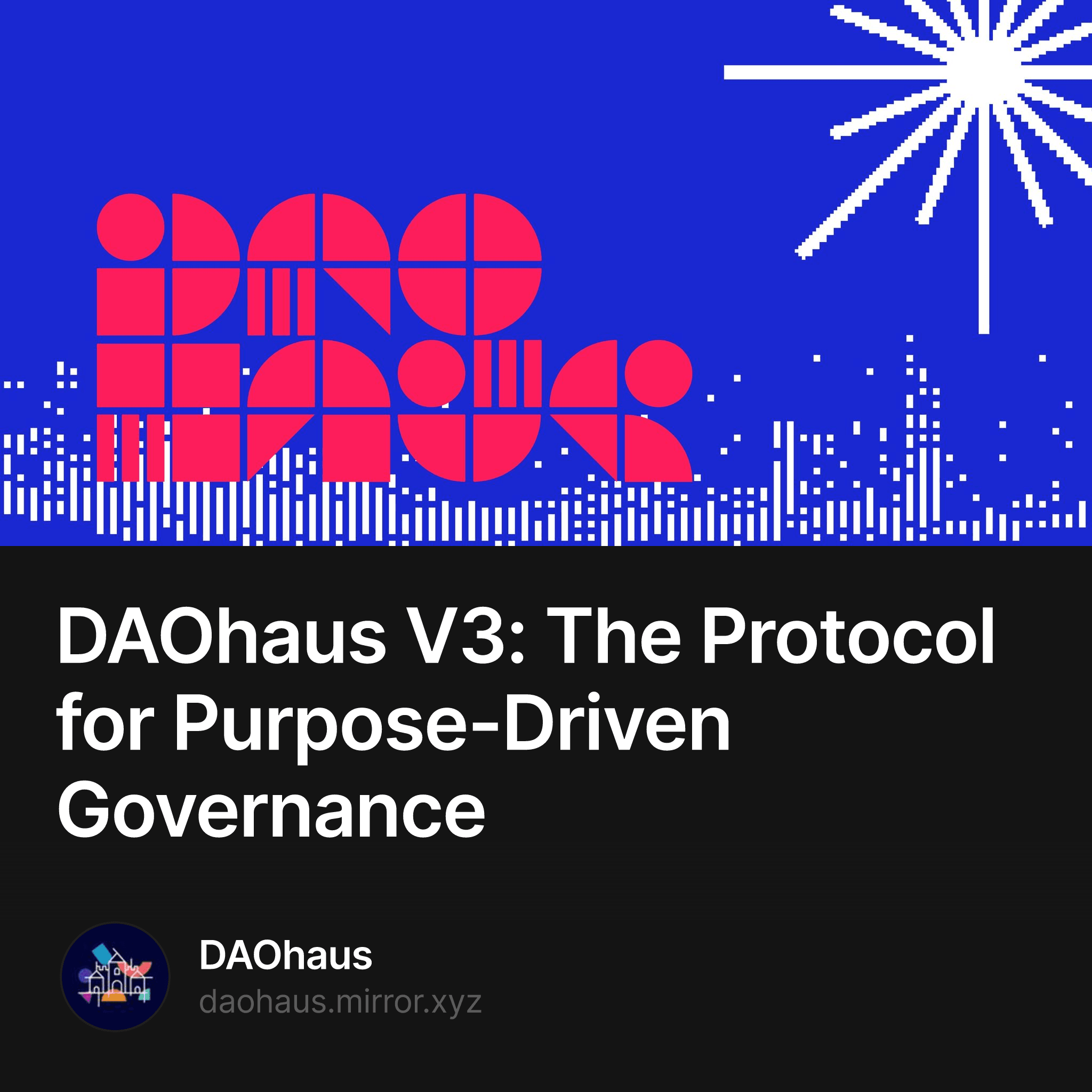 DAOhaus V3: The Protocol for Purpose-Driven Governance 11/500