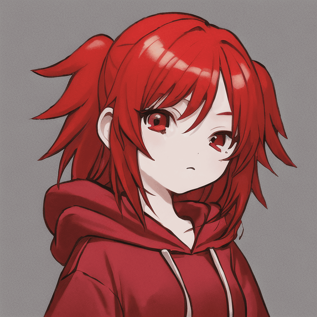 red hoodie girl icon