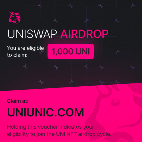 1,000 UNI by Uniswap