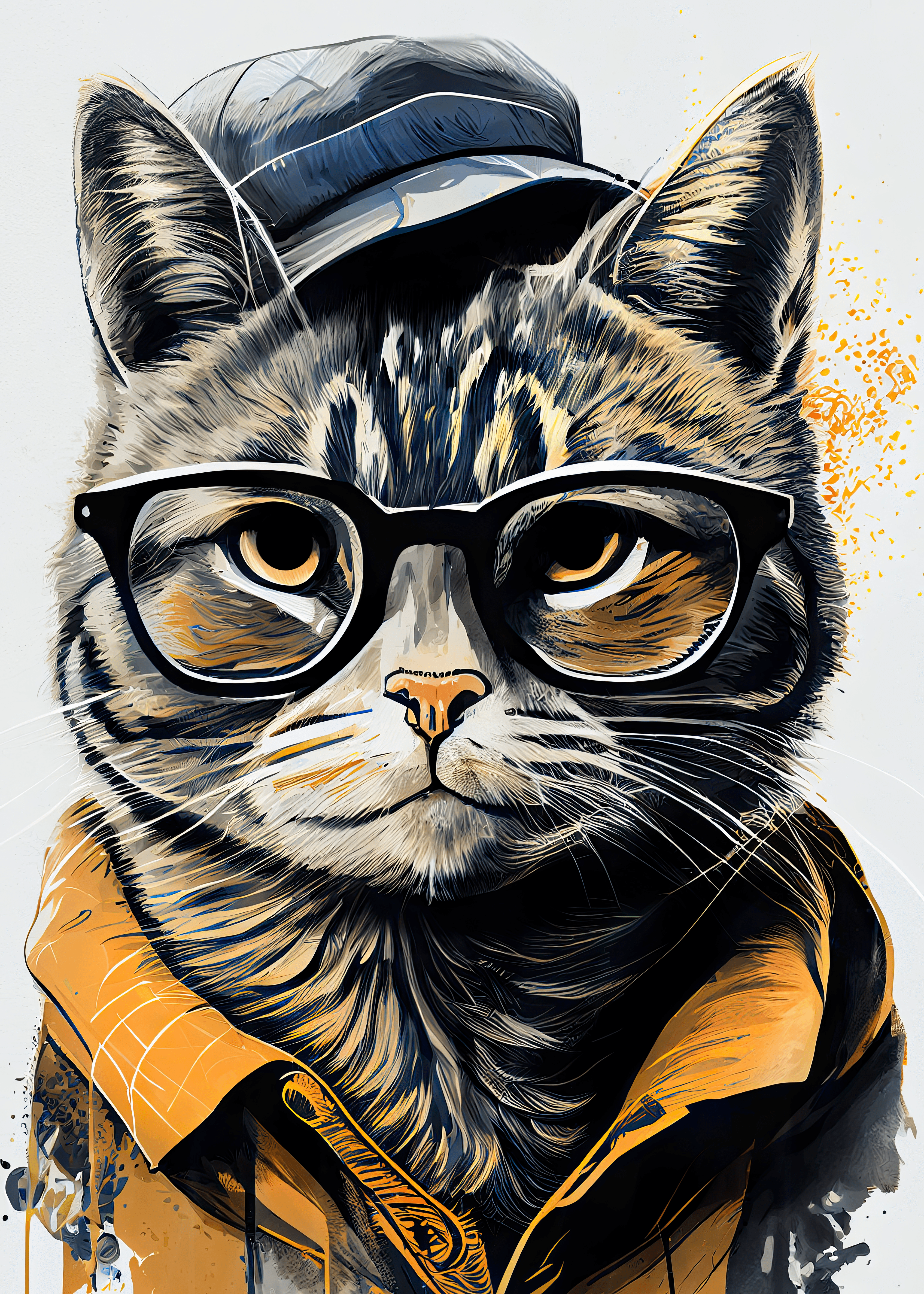 Hipster cat Cleo
