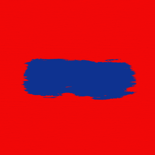 SHORT BLUE LINE ON RED
