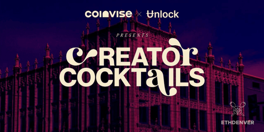 Coinvise x Unlock Present Creator Cocktails