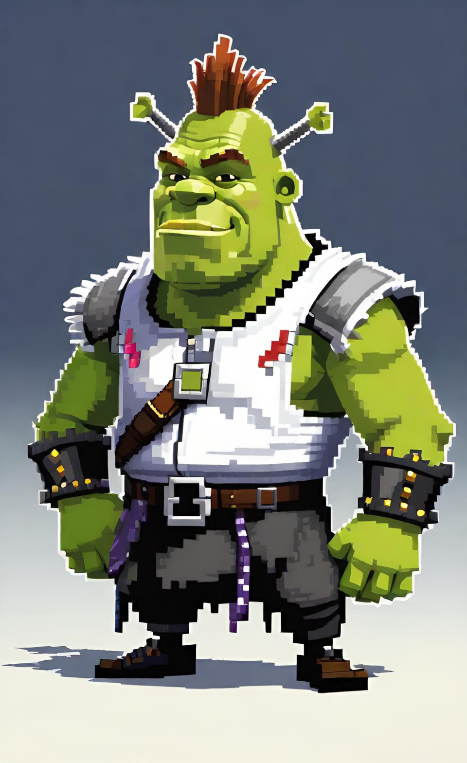 Ai pixel Shrek - Collection | OpenSea