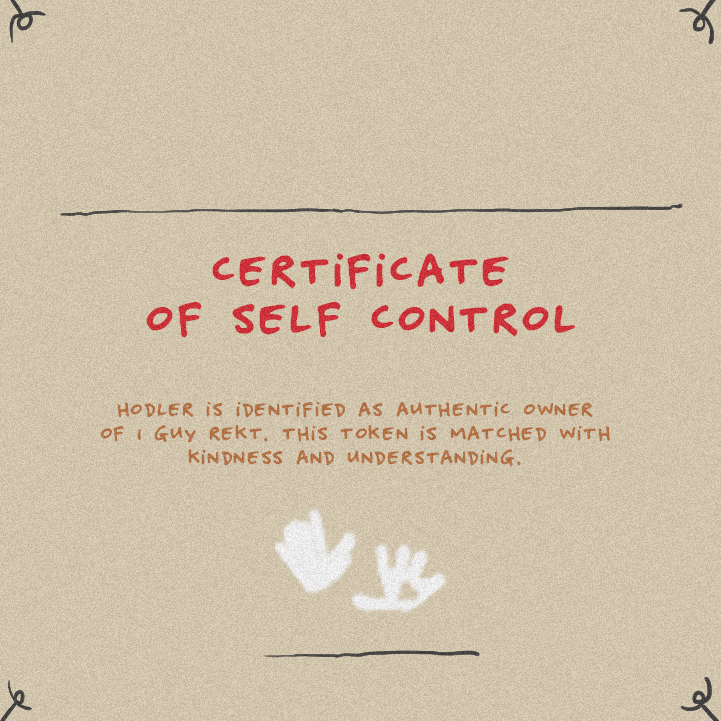 Certificate Of Self Control