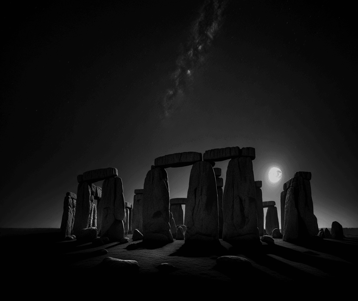 Full Moon Rising at Stonehenge