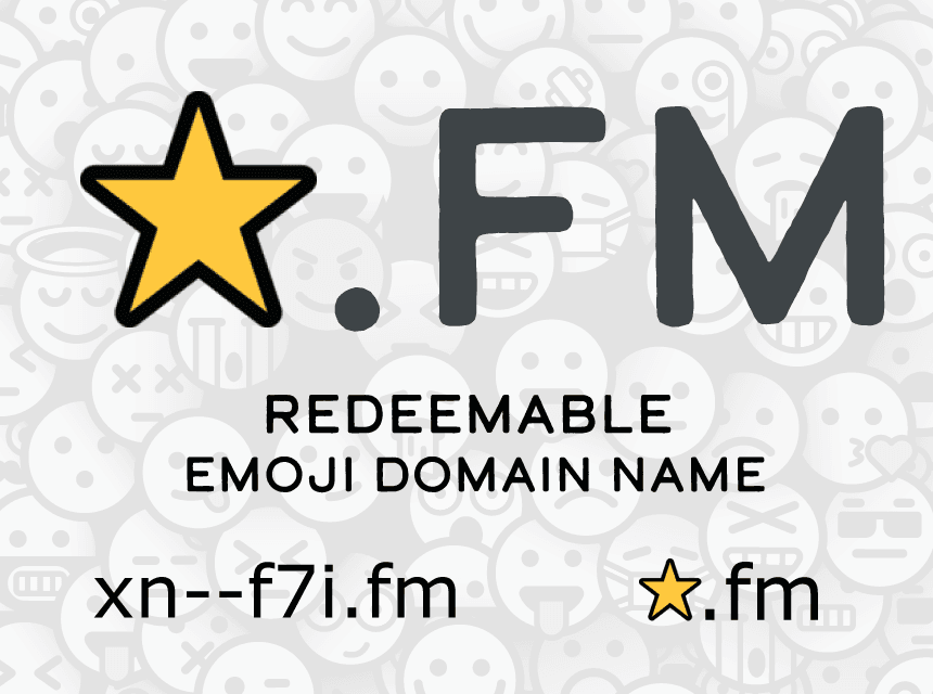 ⭐.FM Redeemable Emoji Domain Name