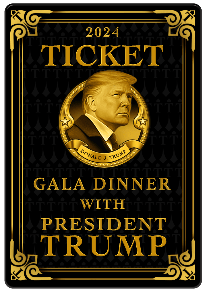 Trump Digital Trading Cards 2024 Dinner Ticket