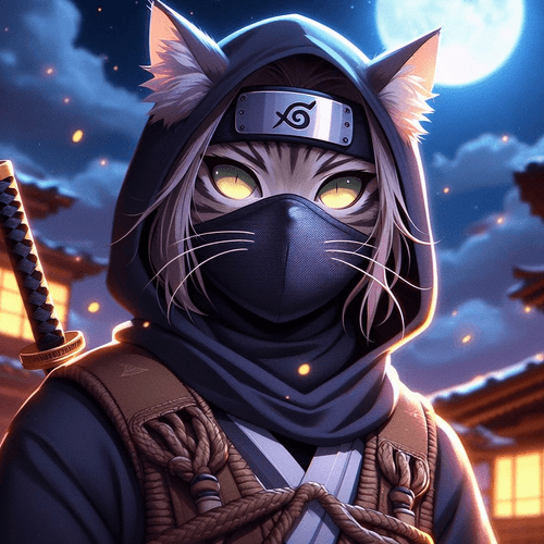 Cat Samurai mini