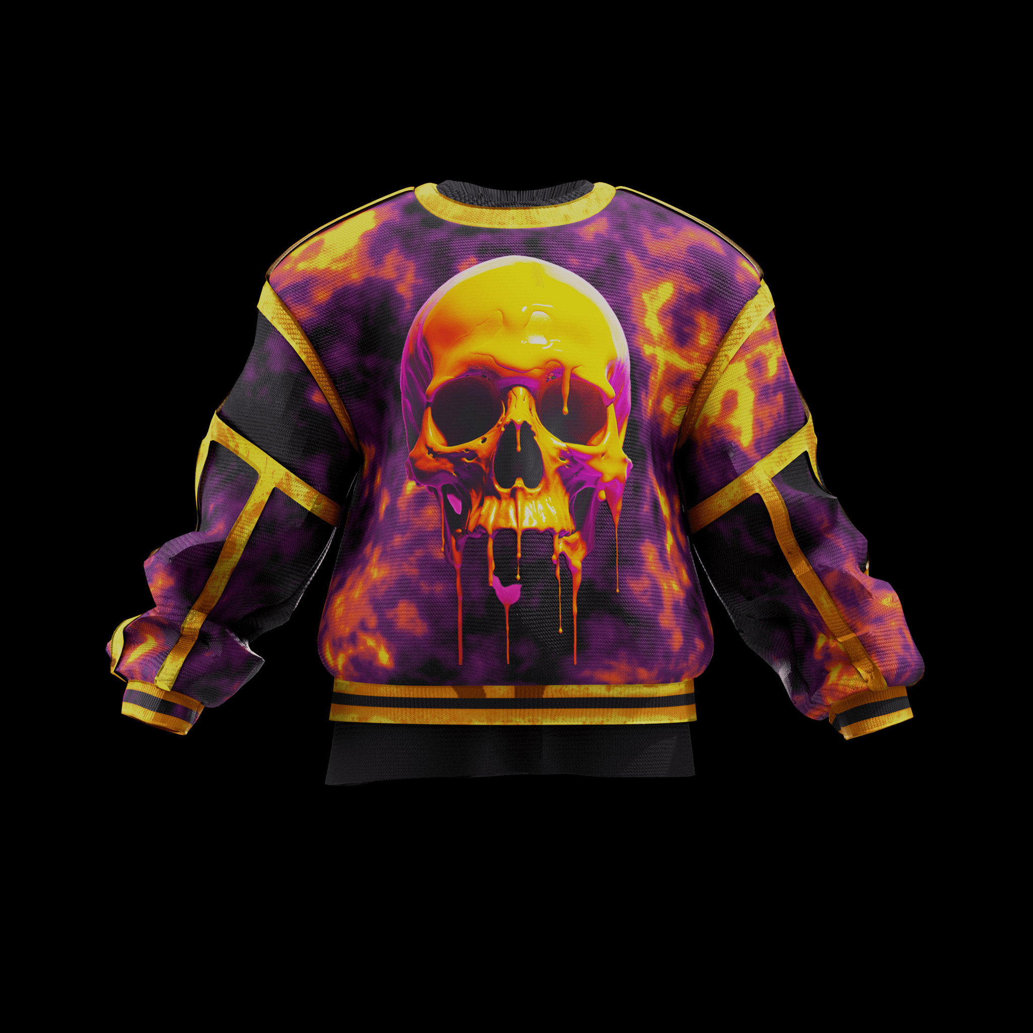 Tye Dyed Skull Graphic Sweater