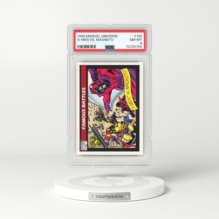 1990 Marvel Universe #100 X-men Vs. Magneto (PSA 8 NM-MT)