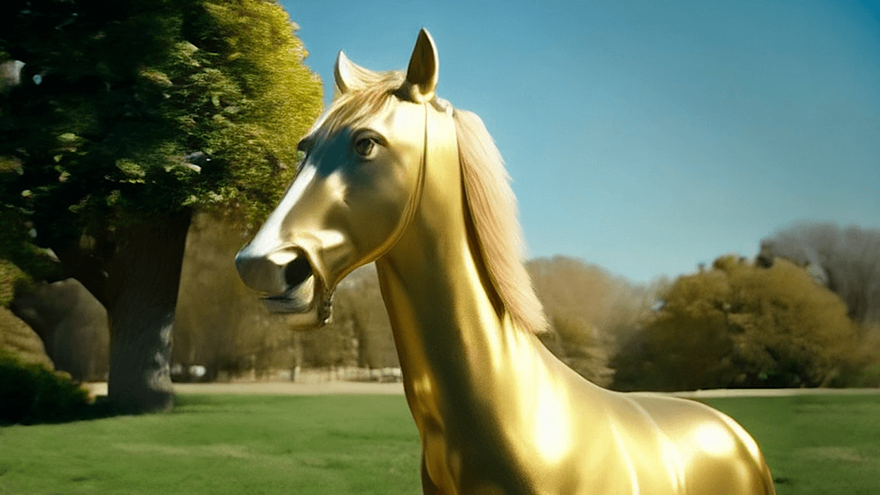Golden Horse 1 NFT Artwork By Deekstar