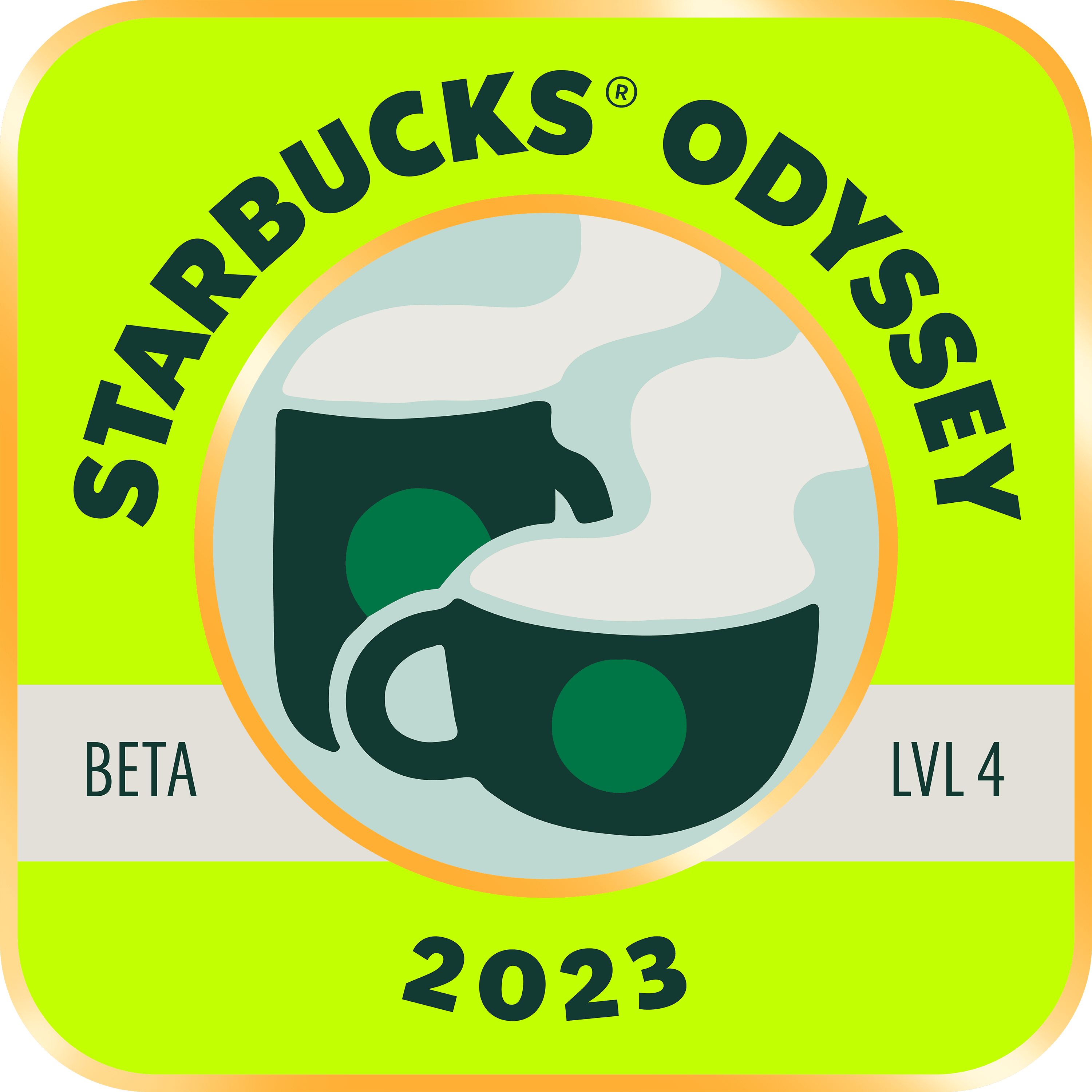2023 Starbucks Odyssey Achievement Stamp: Level 4 #230/685
