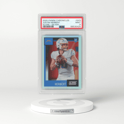 2020 Panini Chronicles Score #443 Justin Herbert - Silver (PSA 9 MINT)