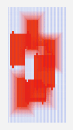 Red Shapes exhibited via VERTICAL.art collection image