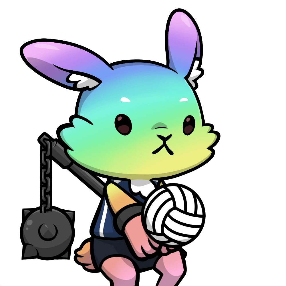 Luna-Volleyball player-Rainbow #11445