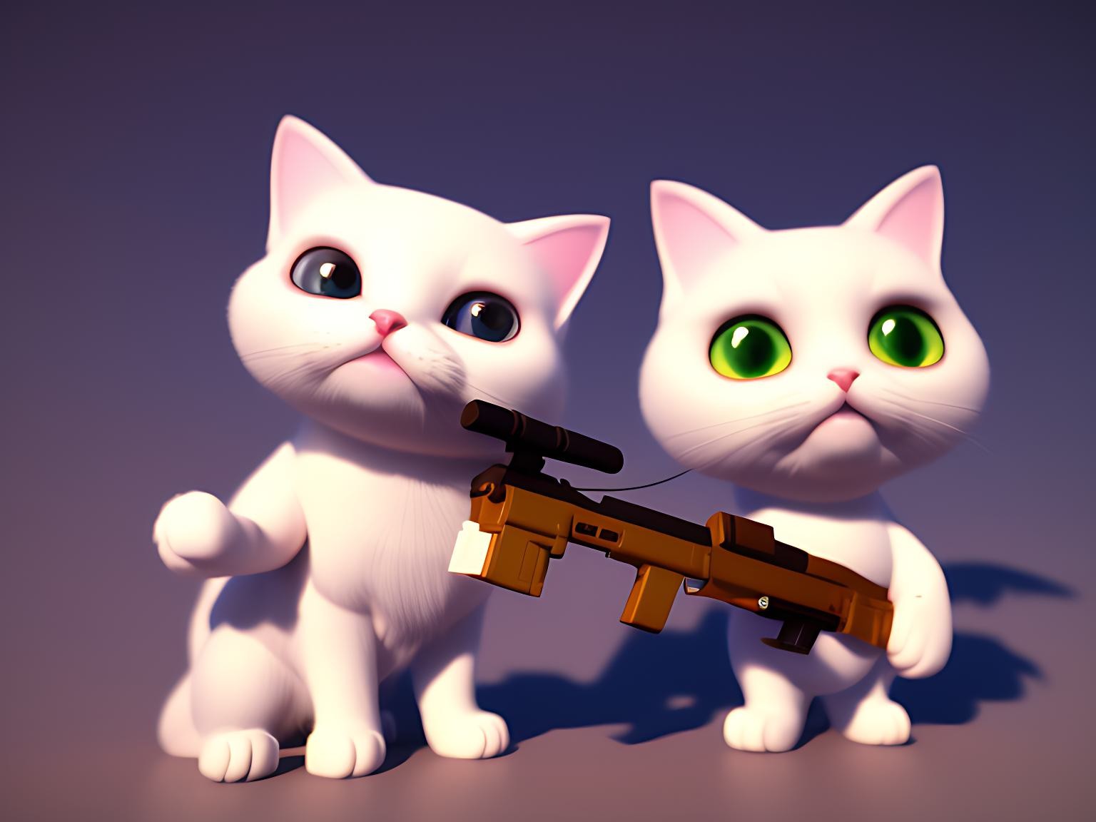 3D ACTION HERO-DUO CAT [COLLECTION.V2 NFT.01]