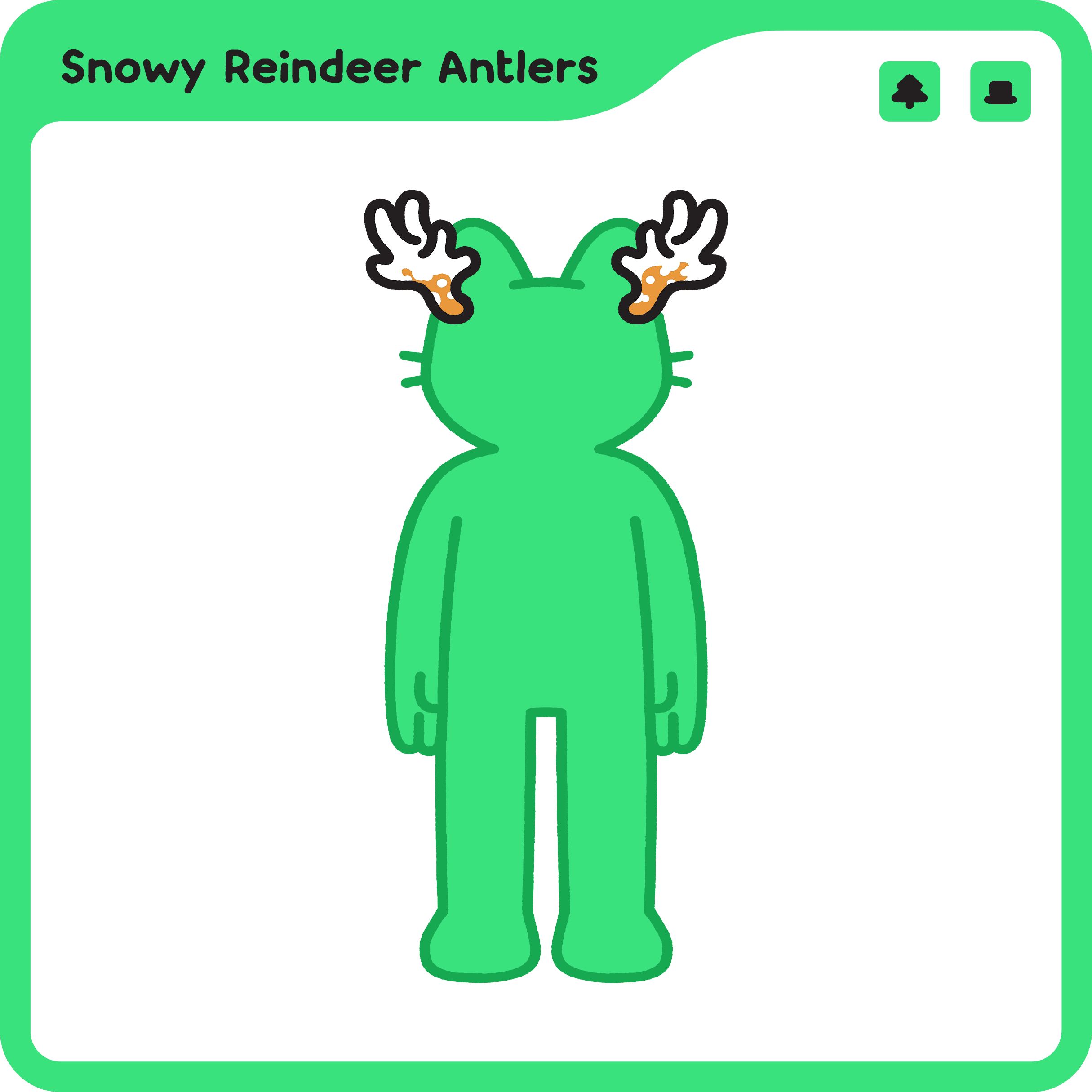 Snowy Reindeer Antlers Hat
