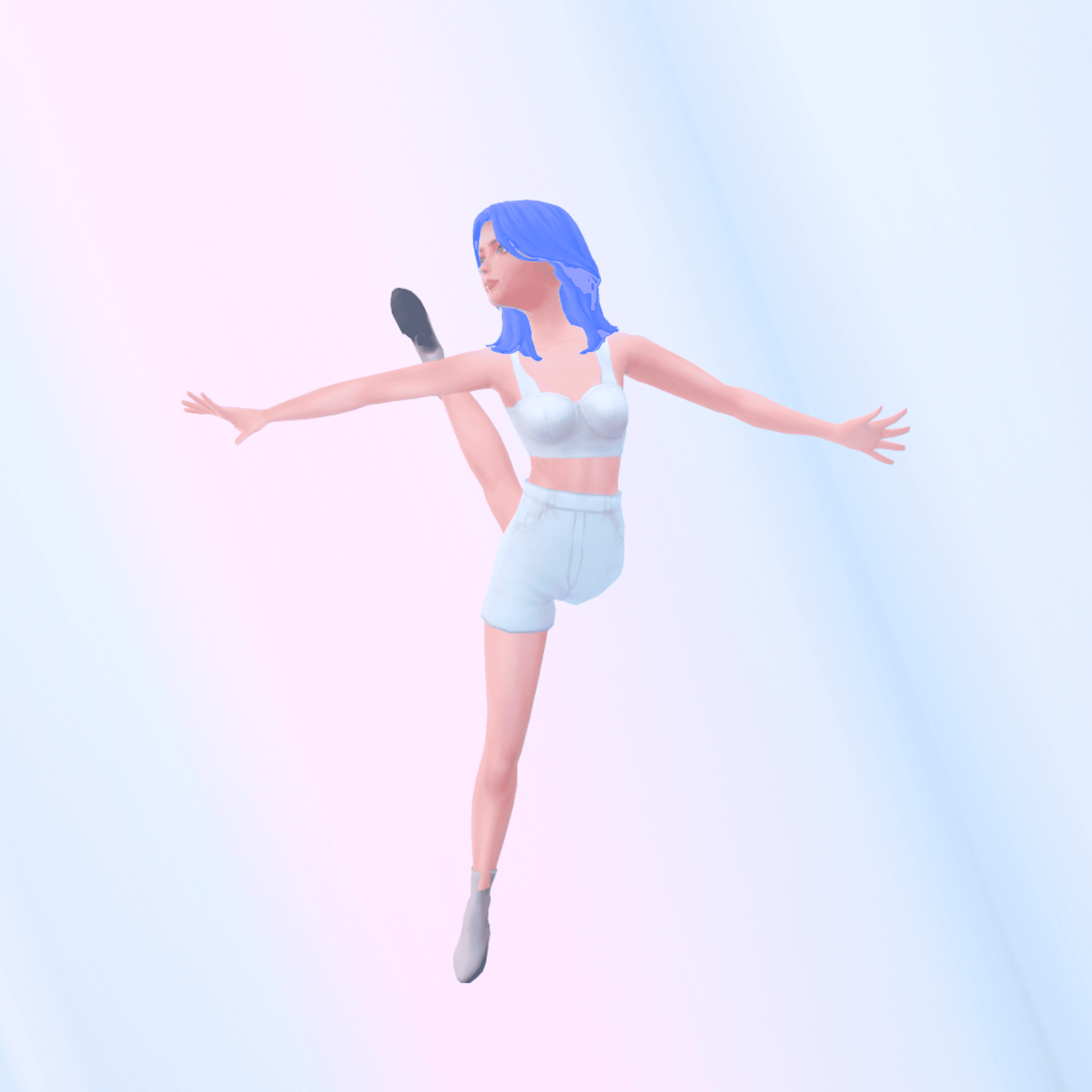 3D Ballet Yoga Dancer - Joyful Pose by SUPERMIND