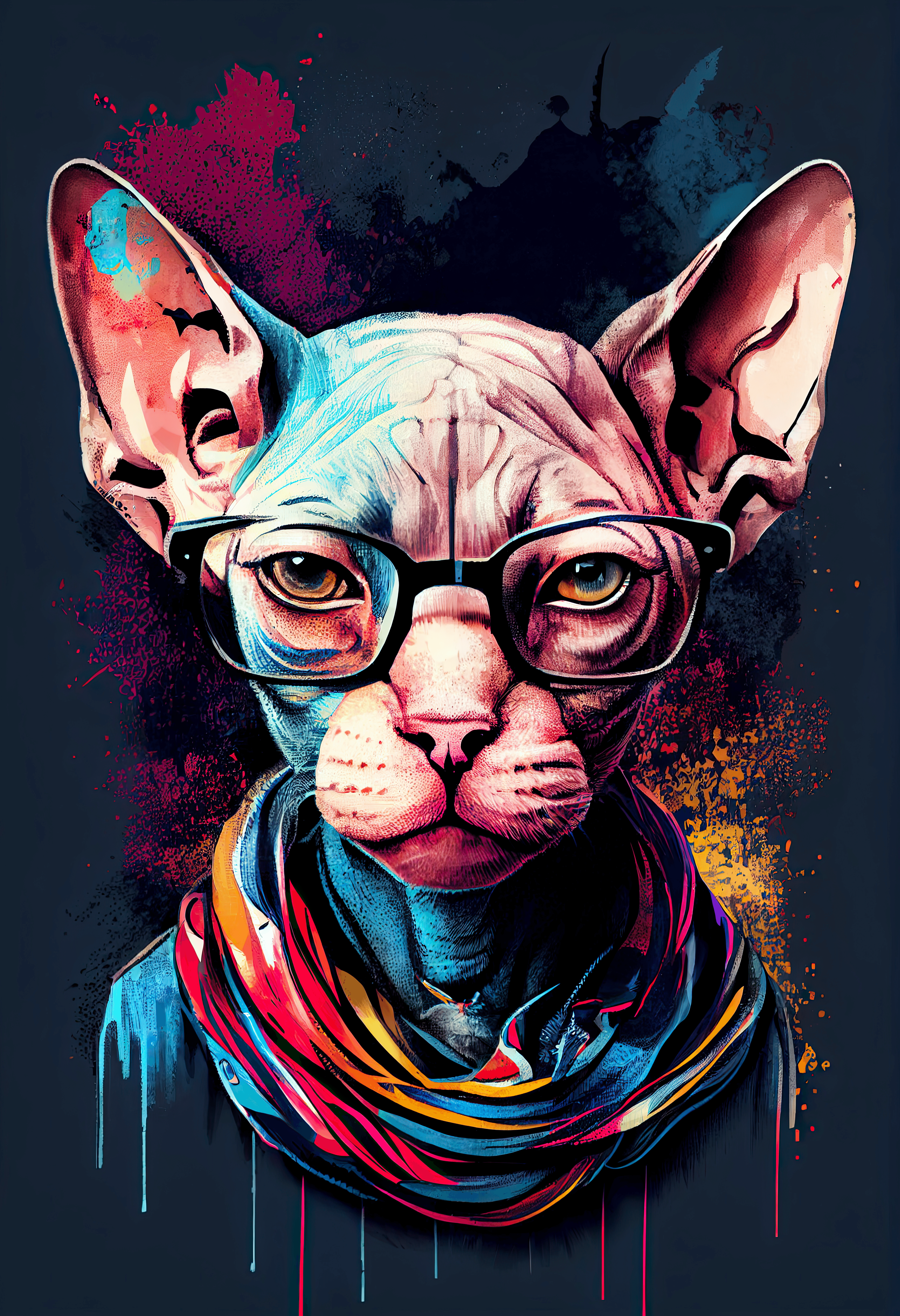 Hipster cat Ed