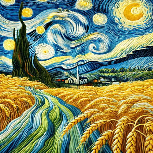 Windswept Horizons: A Tribute to Van Gogh